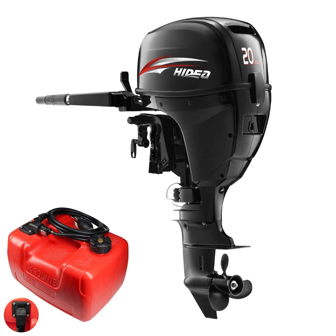 Hidea 20pk 4 takt buitenboordmotor kortstaart interne accu, Watersport en Boten, Buiten- en Binnenboordmotoren, 10 tot 30 pk, Hidea