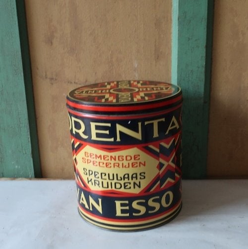 Blik Orenta Van Esso Rotterdam speculaas kruiden origineel, Ophalen of Verzenden