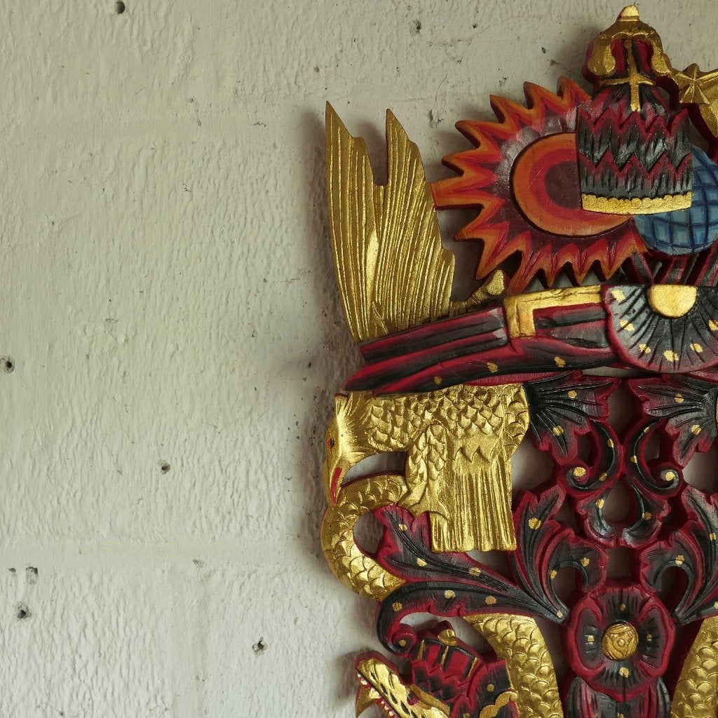 Blawong v. 2 Keris en 1 Tombak (speer) BQ9 Kris houder Naga, Ophalen of Verzenden