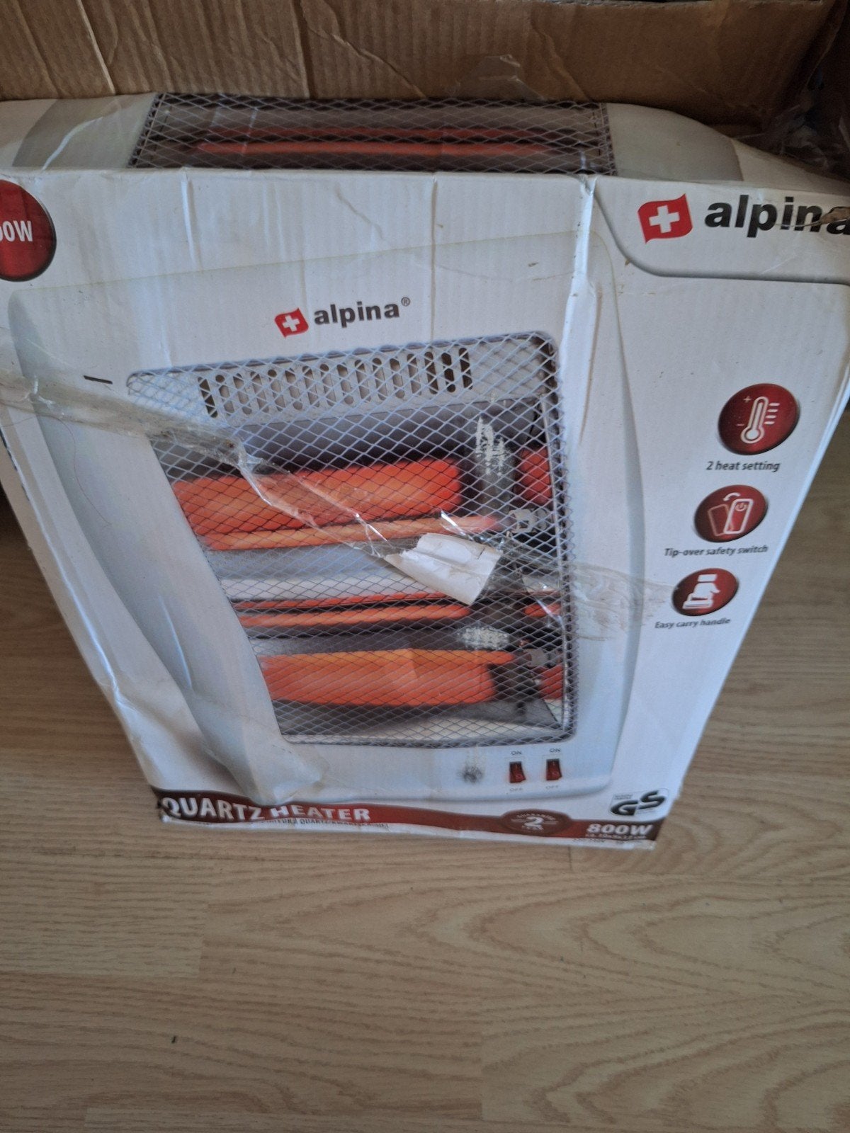 Alpina Quartz Heater 800W - ZGAN Camping Kachel, Caravans en Kamperen, Ophalen, Zo goed als nieuw