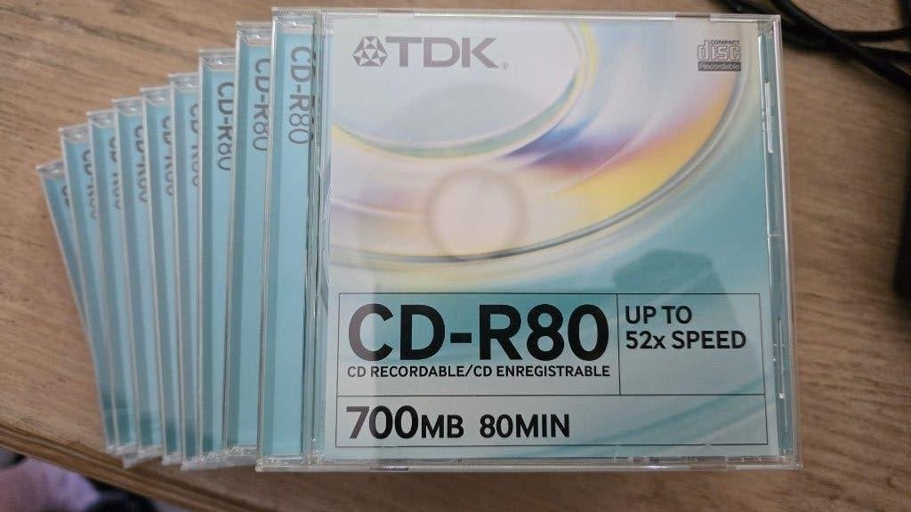 TDK CD-R80 700MB 80 min 52x lege cd’s 9x!!!, Ophalen of Verzenden, Nieuw, Cd, TDK