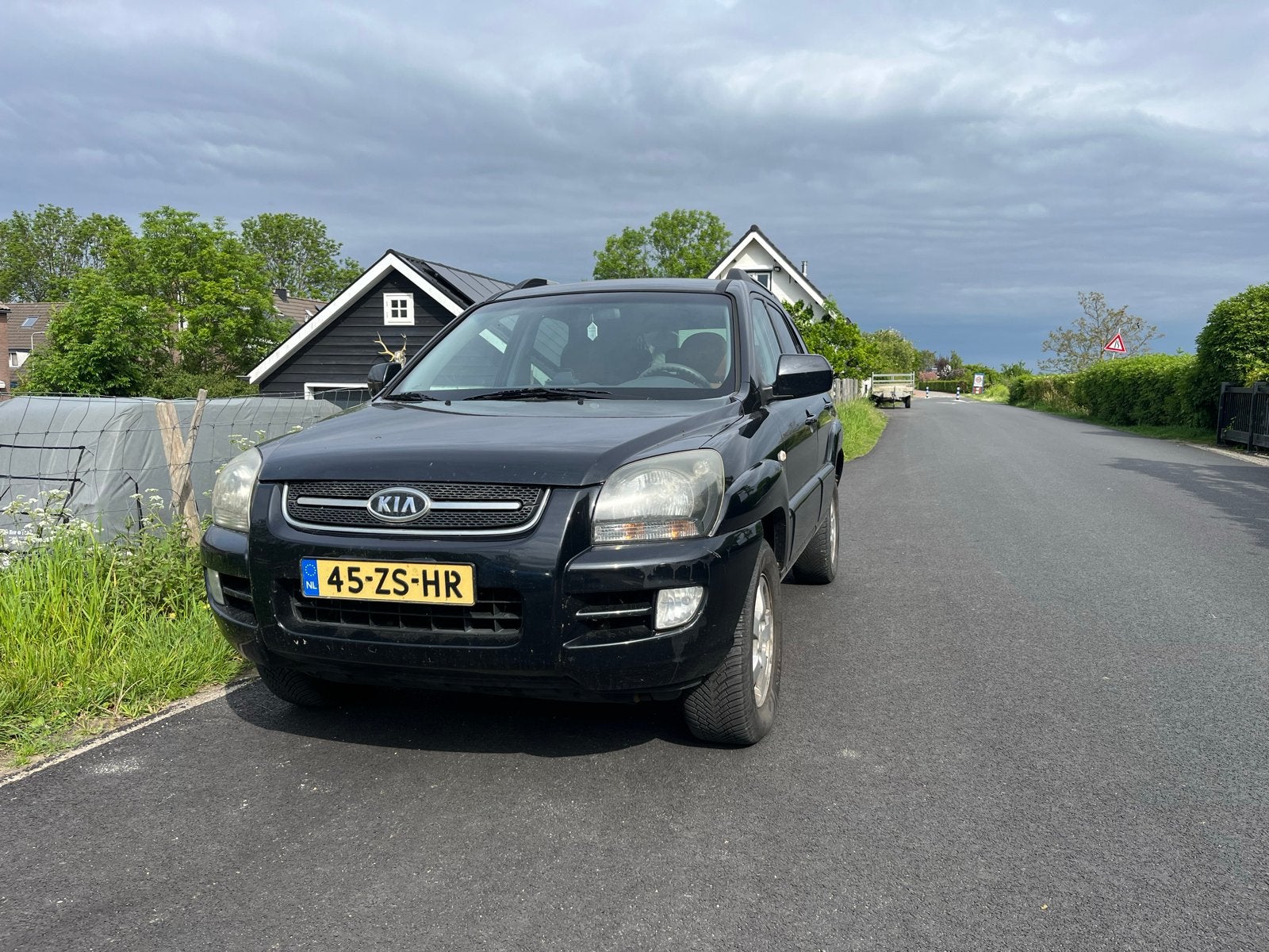 Kia Sportage 2.0 2WD 2008 Zwart, Auto's, 1442 kg, 4 cilinders, Zwart, Handgeschakeld