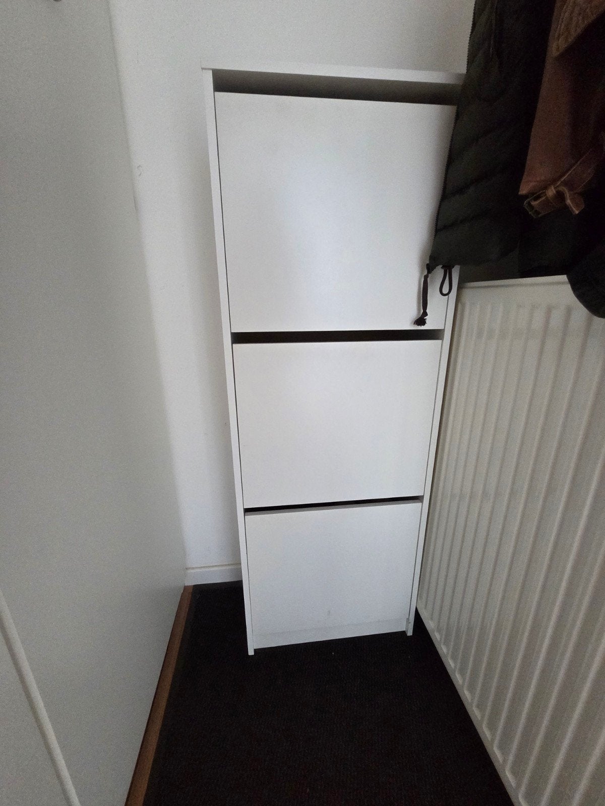 Witte schoenenkast met 3 vakken, Ophalen, Gebruikt, Modern, functioneel