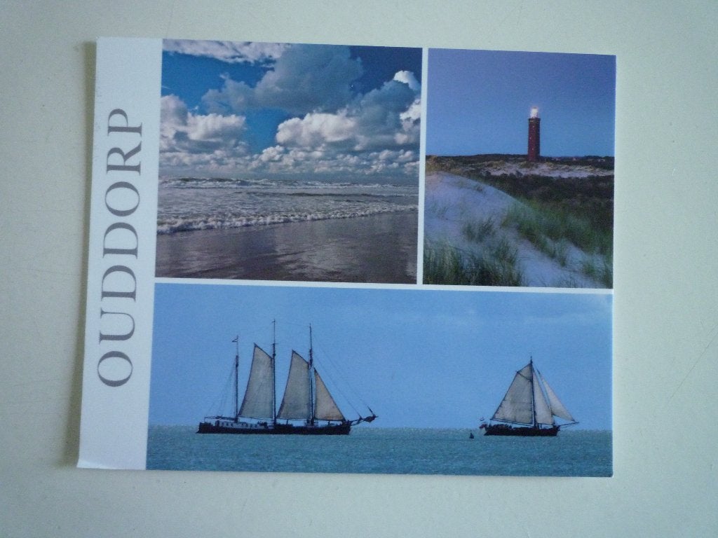 Ouddorp zeilboten vuurtoren zee strand, Ophalen of Verzenden, 1940 tot 1960, Gelderland