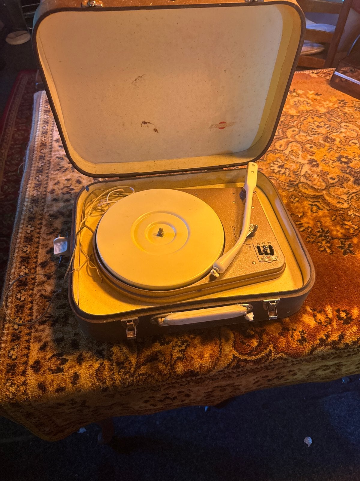Vintage Platenspeler in Koffer - Werking Onbekend, Ophalen of Verzenden, Niet werkend, Platenspeler, Overige merken