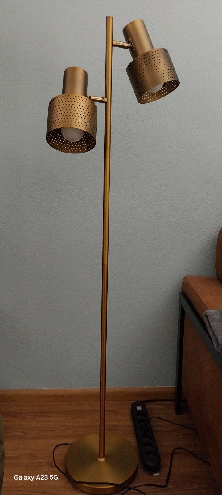 Vloerlamp tourai messing, Ophalen, Zo goed als nieuw, 150 tot 200 cm