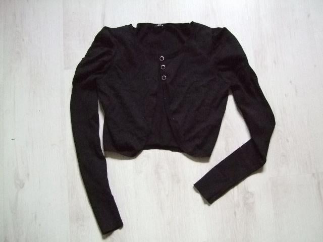zgan zwart kort vestje met glitter van Hema mt M, Maat 38/40 (M), Zwart, Ophalen of Verzenden, Zo goed als nieuw