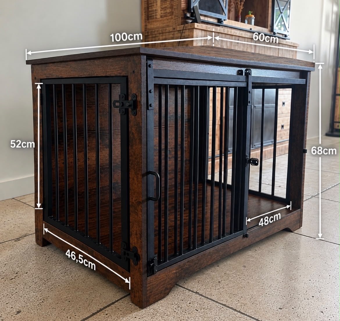 Luxe hondenbench 100 x 60 x 68, Dieren en Toebehoren, Ophalen, Zo goed als nieuw