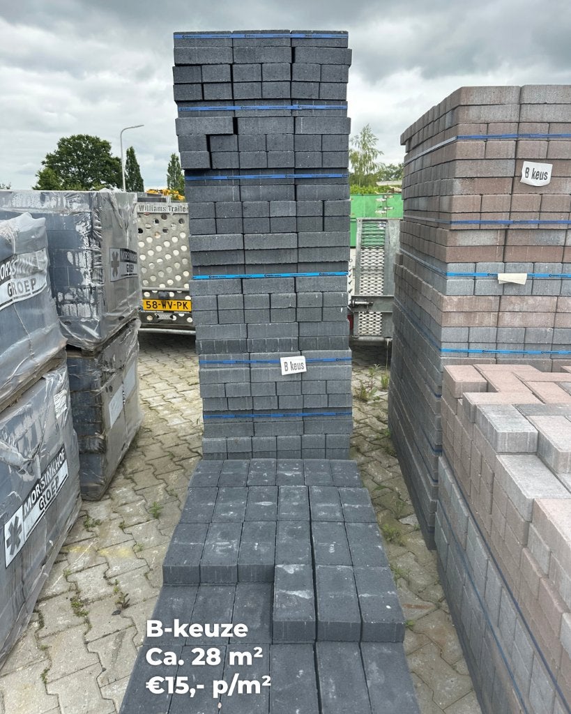 6cm bkk antraciet B-keus, Tuin en Terras, Tegels en Klinkers, Klinkers, Nieuw, Ophalen of Verzenden, 10 m² of meer