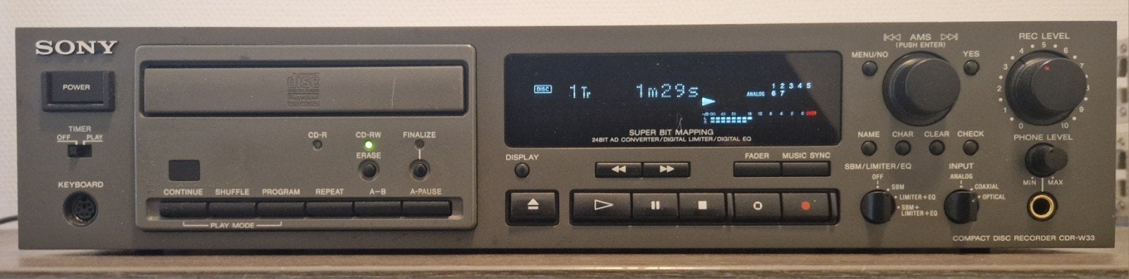 Sony CDR-W33 Pro CDR(W) Recorder, Ophalen of Verzenden, Sony