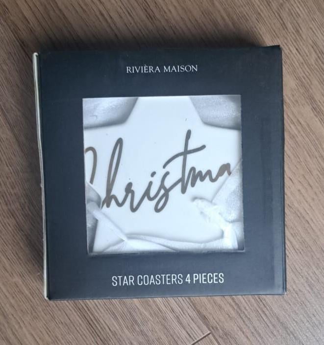 Nieuw! Riviera Maison onderzetters kerst star coasters 4stuk, Ophalen of Verzenden, Nieuw