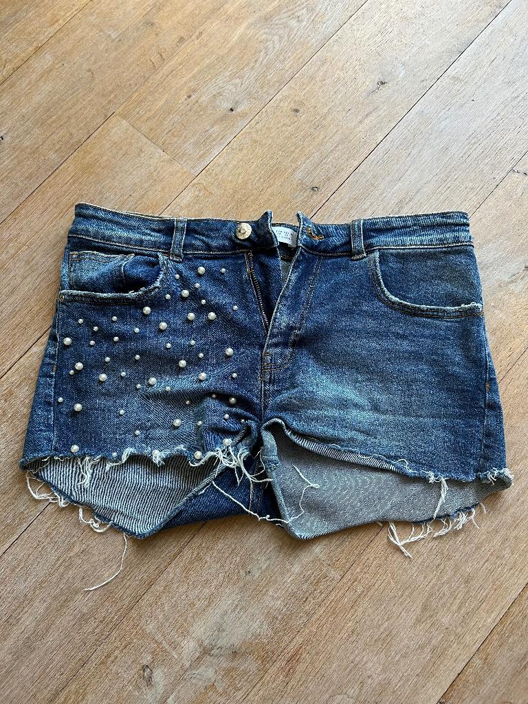 Spijkershort Zara maat M, Kleding | Dames, Broeken en Pantalons, Maat 38/40 (M), Kort, Zara, Zo goed als nieuw