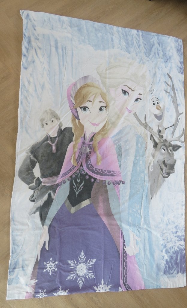 Dekbedhoes Frozen (incl kussensloop), Inclusief kussenslopen, Gebruikt, Eenpersoons, Meerkleurig
