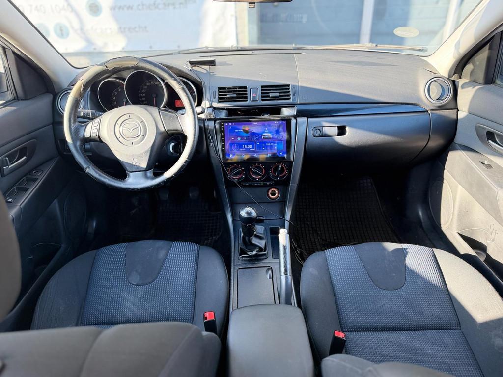 Mazda 3 1.6|NAP|APK|AIRCO|CARPLAY|LAGEKM|INRUILKOOPJE|BOEKJE, Auto's, Mazda, Stof, Gebruikt, Zwart, 4 cilinders