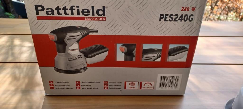 Pattfield Excentrische Schuurmachine PES240G - Zo goed als n, Ophalen of Verzenden, Zo goed als nieuw, Minder dan 600 watt, Excentrische schuurmachine