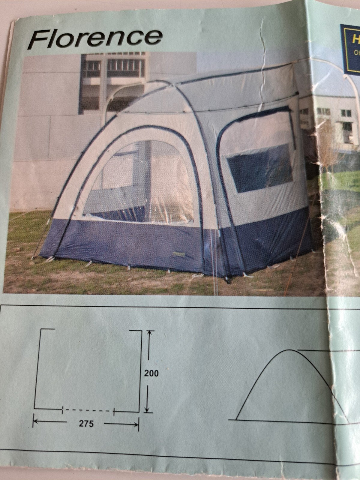 kleine voortent caravan, Ophalen