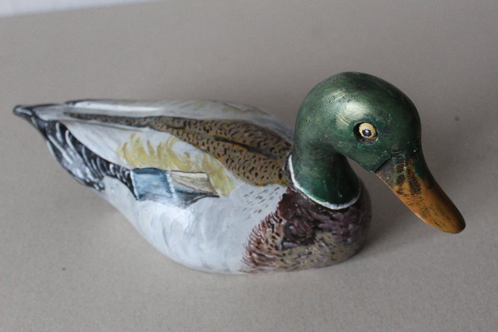 Decoratieve houten eend, 30 cm lang, Ophalen of Verzenden