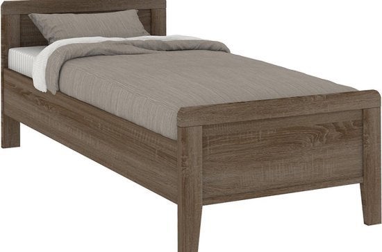 Eenpersoonsbed met hoge instap en nachtkastje, Huis en Inrichting, Slaapkamer | Bedden, Ophalen, Gebruikt, 90 cm, Eenpersoons
