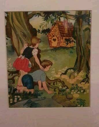 Roodkapje en Hans en Grietje oude prentjes in Rembrandt 4x, Verzamelen, Ophalen of Verzenden, Voor 1940, Overige onderwerpen