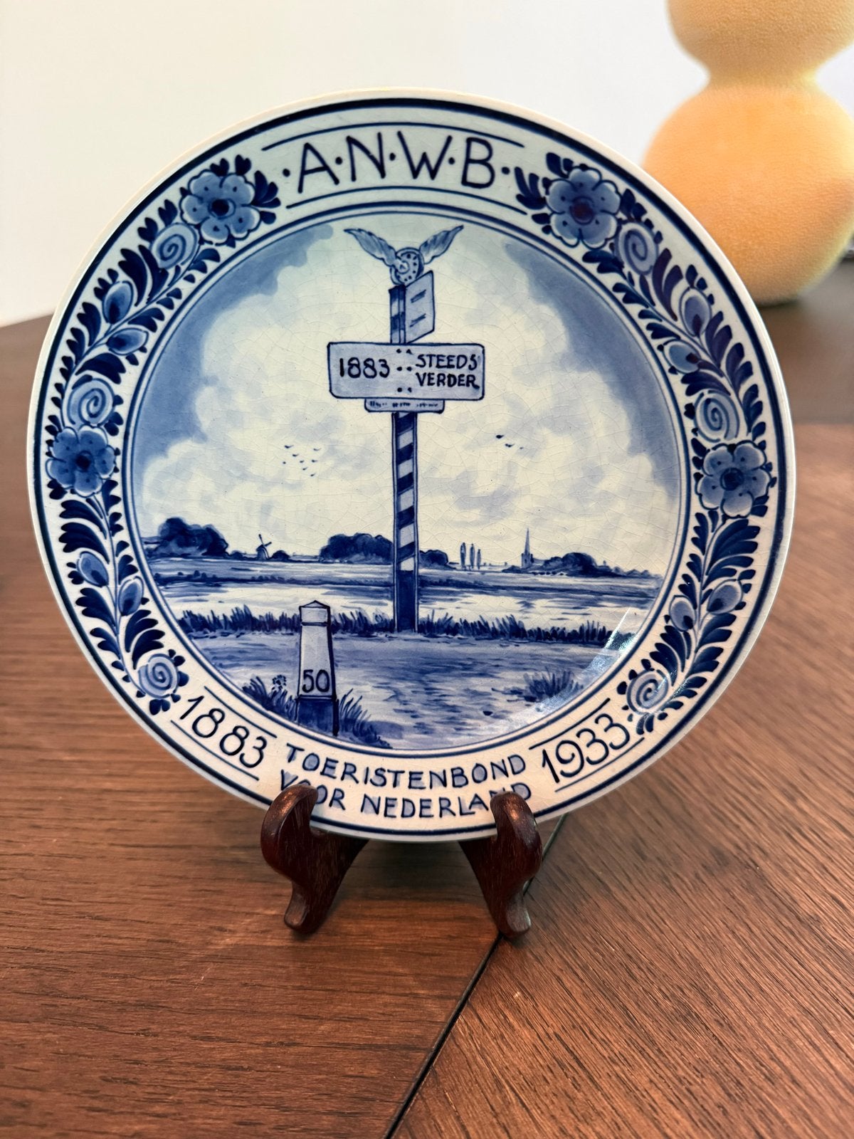 Royal Delft ANWB Jubileumbord 1933 - Delfts Blauw, Antiek en Kunst, Ophalen of Verzenden