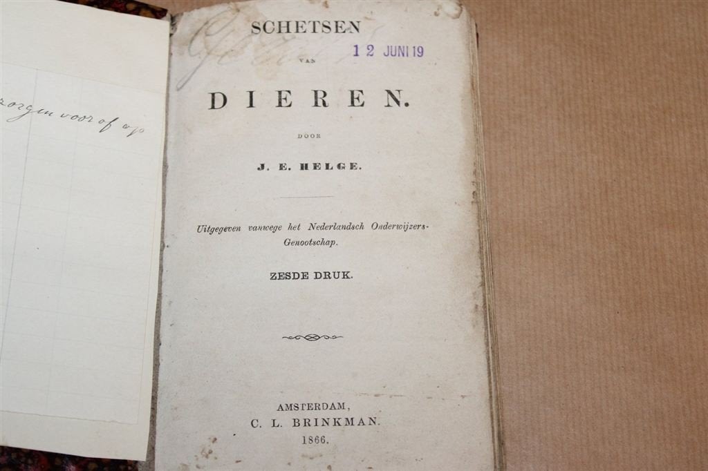 Schetsen van Dieren — Antiek Onderwijsboek 1866, Ophalen of Verzenden