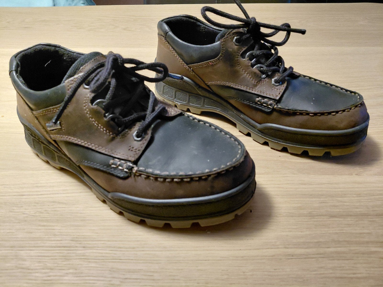ECCO, 41 , veterschoenen,  zwart-bruin, GORE-TEX,  i.g.st, Ecco, Bruin, Ophalen of Verzenden, Gedragen