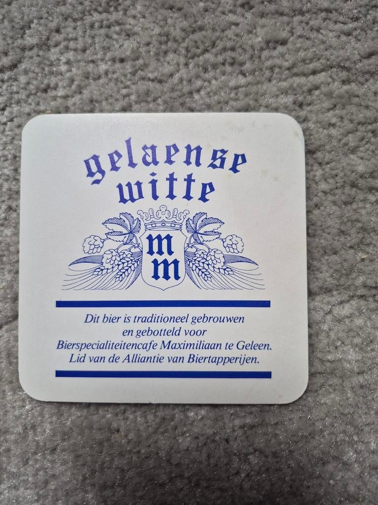 Gelaense bierviltje - Bierspecialiteitencafé Maximilia, Ophalen of Verzenden, Gebruikt, Viltje(s), Overige merken