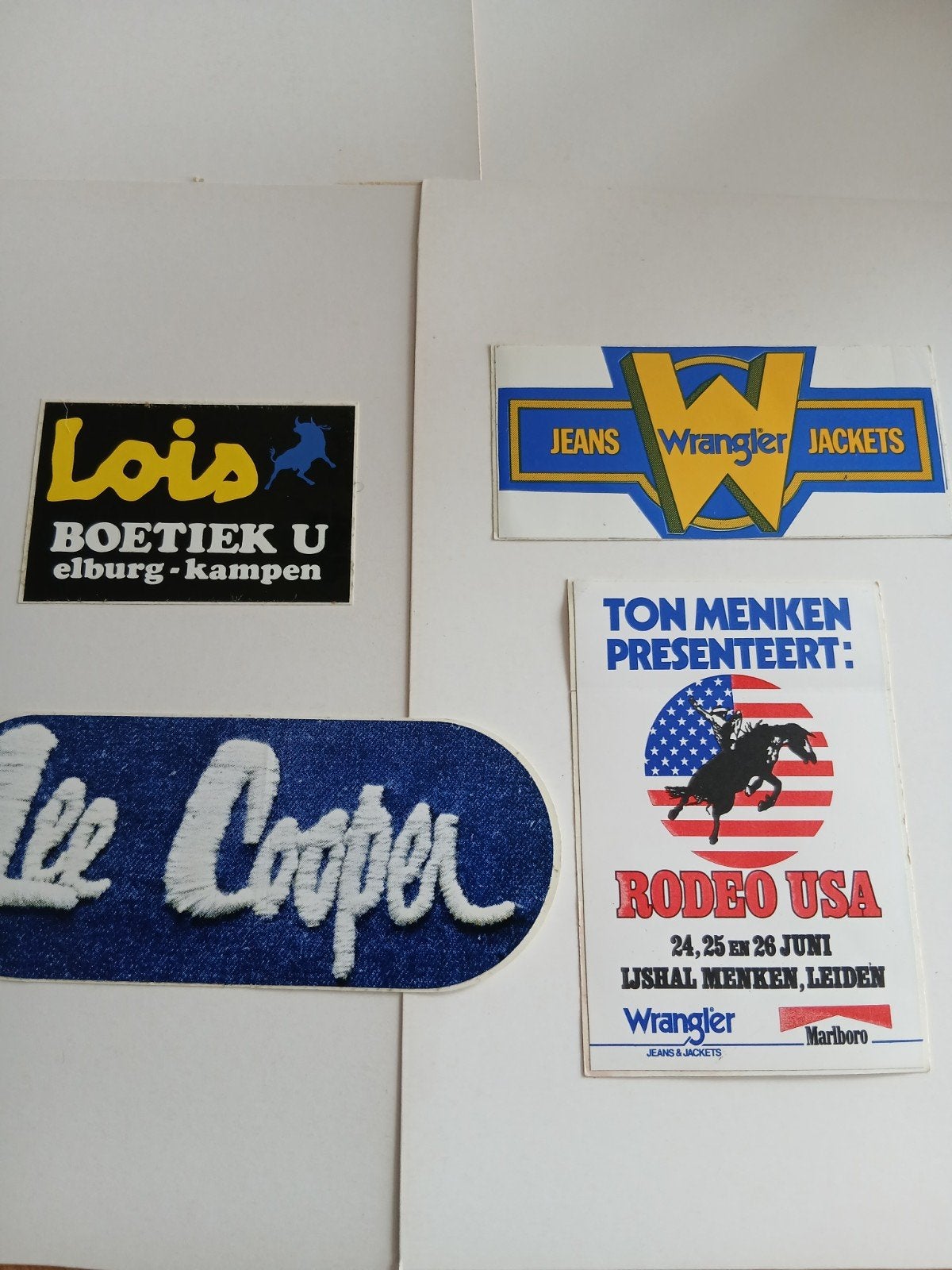 Jeans stickers, Verzamelen, Ophalen of Verzenden, Zo goed als nieuw