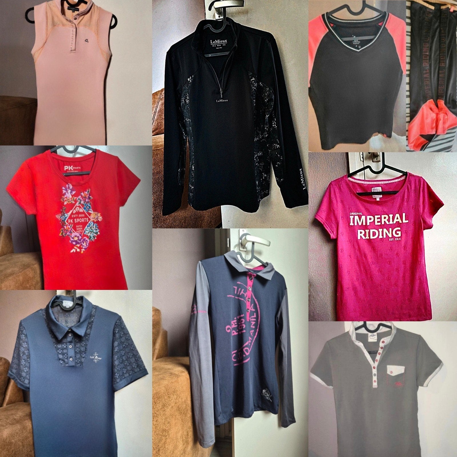 Paardrij shirten zonder mouw, korte mouw, lange mouw S/M/L, Dieren en Toebehoren, Paardrijkleding, Ophalen of Verzenden, Zo goed als nieuw