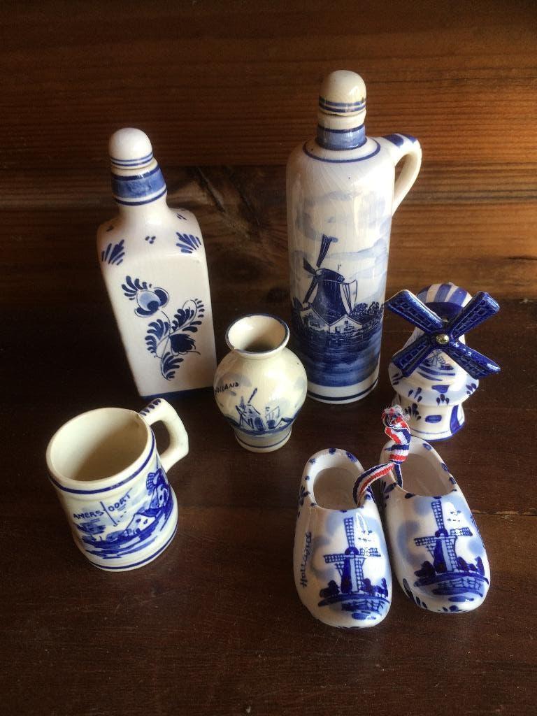Delfts Blauw miniatuur beeldjes en kruikjes, Antiek en Kunst, Ophalen of Verzenden