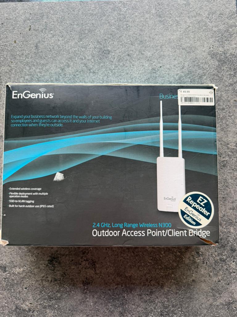 EnGenius ENS202EXT Outdoor Access Point/Client Bridge, Computers en Software, Routers en Modems, Gebruikt, Router, Ophalen of Verzenden