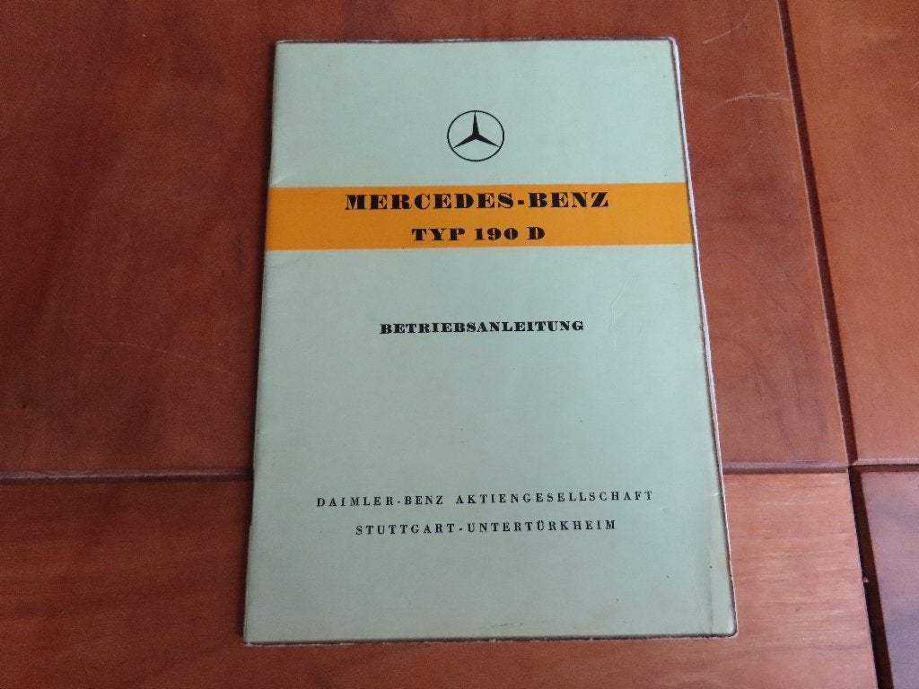 Instructieboek Mercedes-Benz 190 D W120 1958, mooi!, Auto diversen, Handleidingen en Instructieboekjes, Ophalen of Verzenden