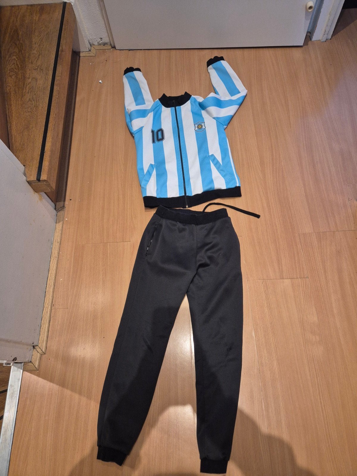 Argentinië trainingspak (jasje  broek met sliding-sporen), Ophalen of Verzenden, Gebruikt, Onbekend, Jongen