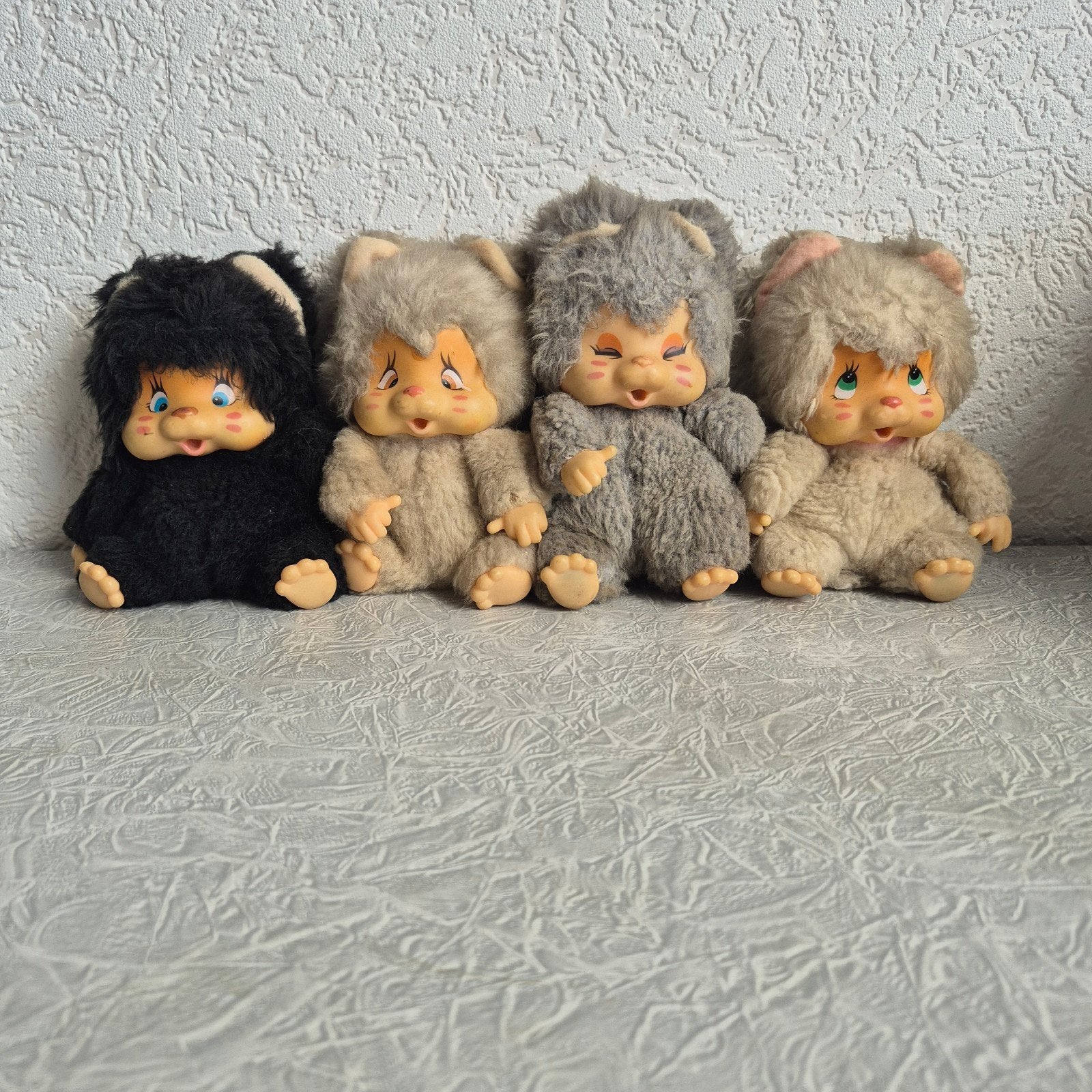 Zeldzame Complete Set Vintage Nyamy 1979 Nyamy kattenknuffel, Gebruikt, Overige merken, Overige karakters, Overige typen
