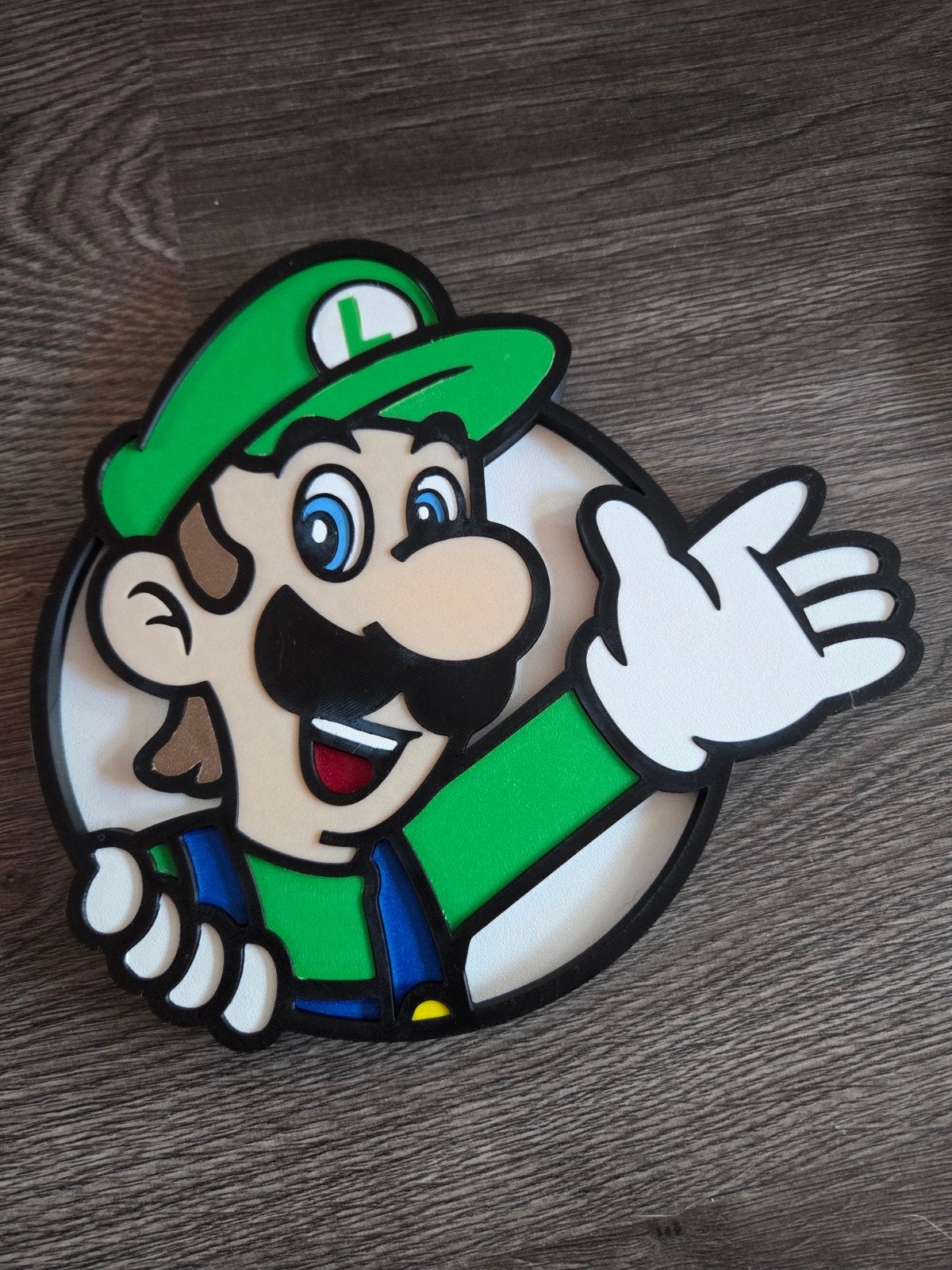 Luigi Super Mario wanddecoratie met ophangsysteem, Ophalen of Verzenden, Nieuw