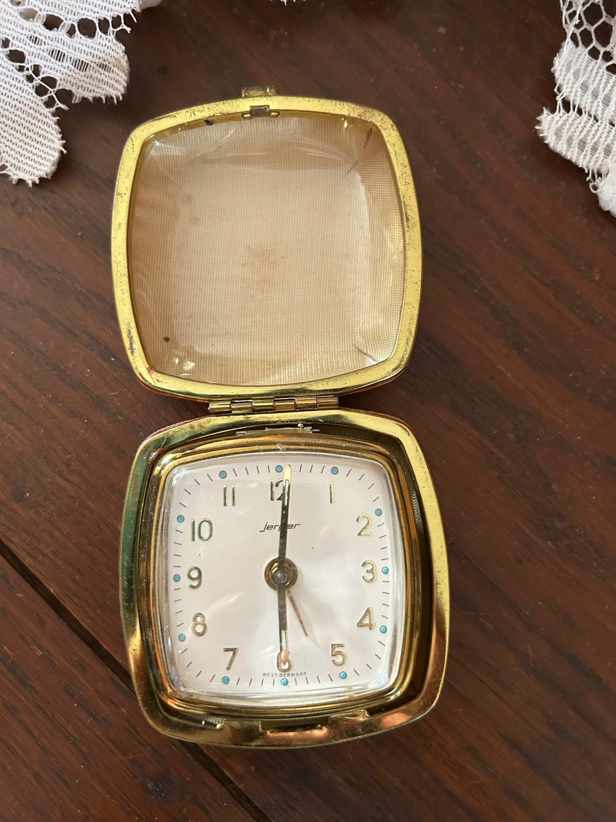 Vintage Jerger reiswekker - Made in Germany, Antiek en Kunst, Ophalen of Verzenden