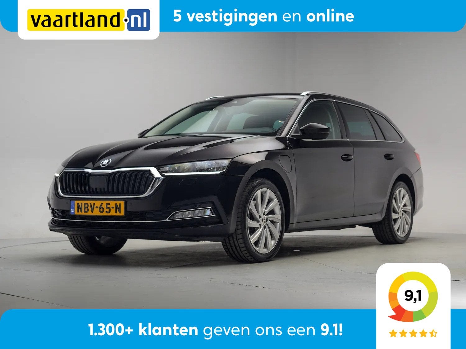 Skoda Octavia COMBI 1.4 TSI iV PHEV 204pk Business Edition A, Auto's, Gebruikt, 150 pk, Zwart, Plug-in hybride
