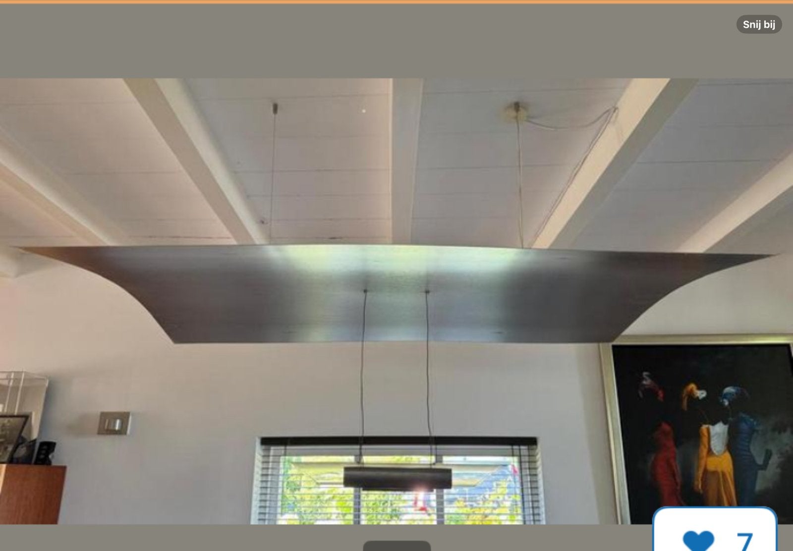 Ingo Maurer hanglamp voor kantoor of huiskamer, Ophalen of Verzenden, Gebruikt, Metaal