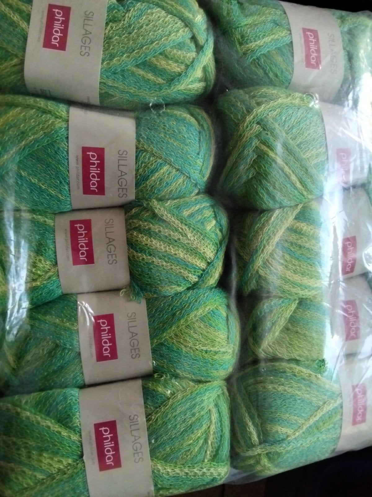 Phildar Sillages garen - 100% Acryl - Groen/Geel - Menthe 5€, Verzenden, Nieuw, Breien of Haken, Wol of Garen