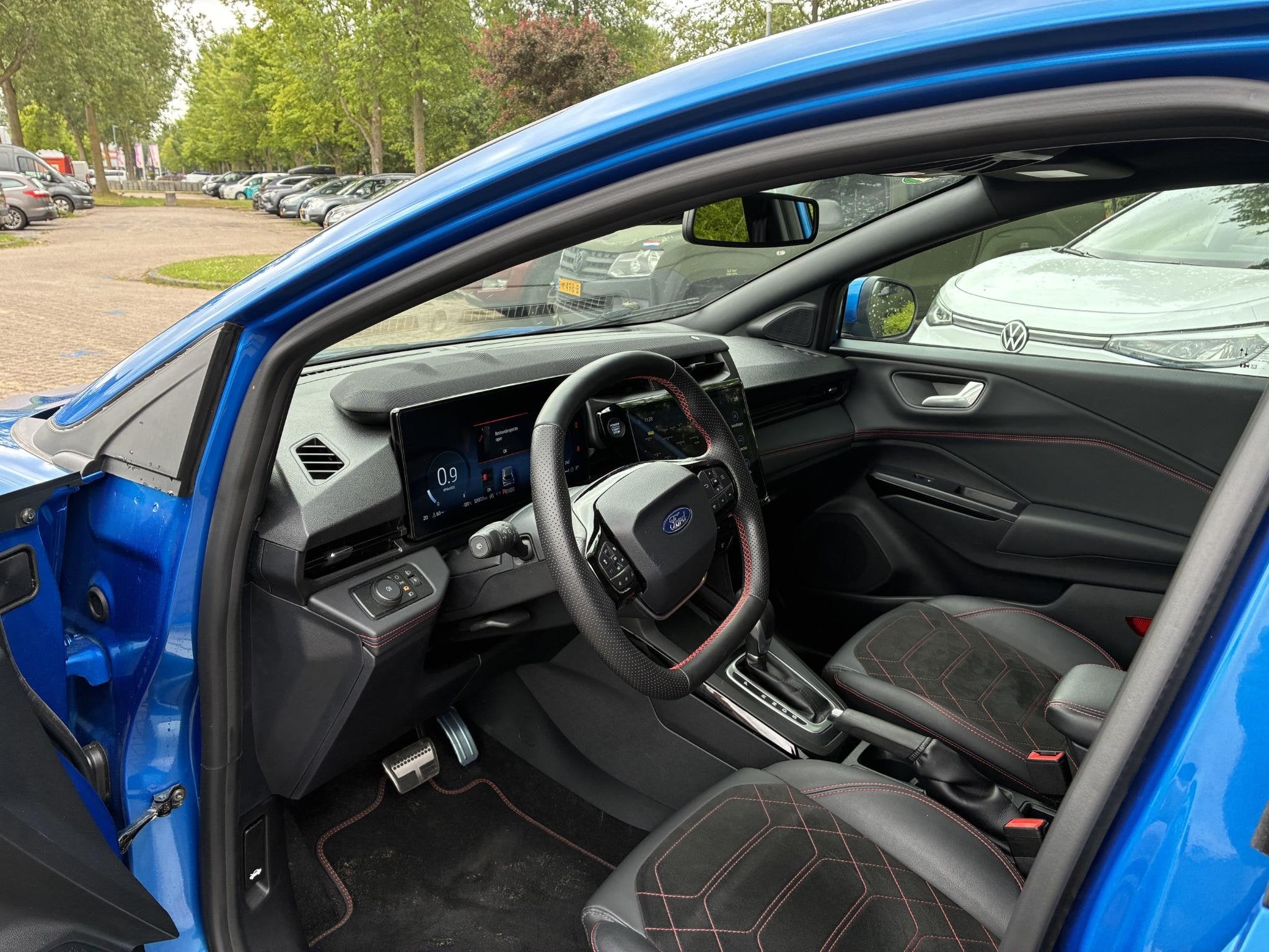 Ford Puma 1.0 EcoBoost Hybrid ST-Line X, 125 pk, Euro 6, Blauw, Leder en Stof
