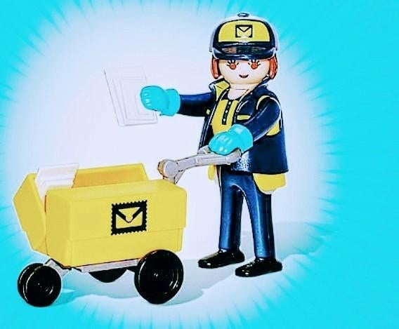 Postbode Met Posttrolley 707201, Kinderen en Baby's, Speelgoed | Playmobil, Ophalen of Verzenden, Zo goed als nieuw, Complete set