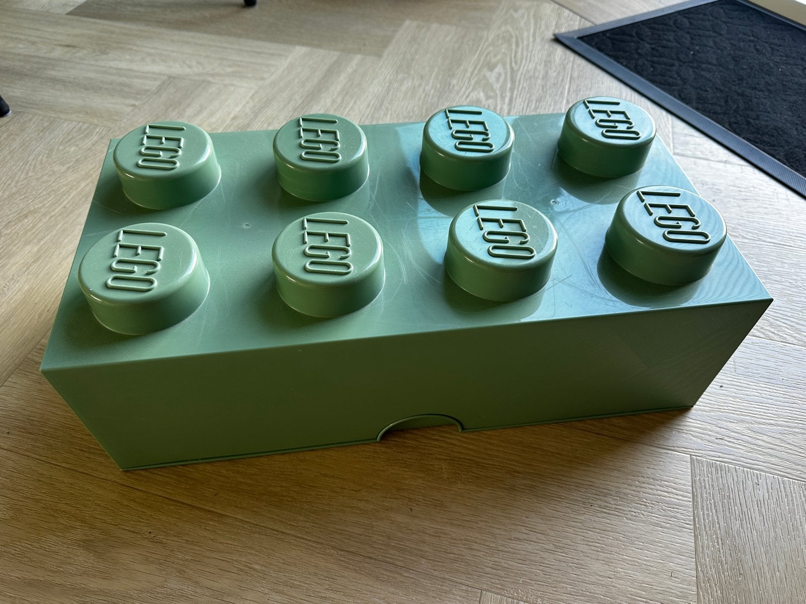 Lego opbergdoos - Grote mintgroene steen met lade, Kinderen en Baby's, Speelgoed | Duplo en Lego, Ophalen, Zo goed als nieuw, Overige typen