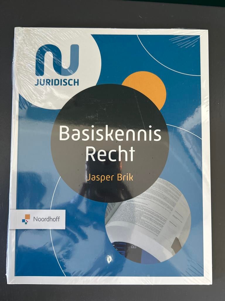 Basiskennis Recht / Werkboek - Jasper Brik Noordhoff, Ophalen of Verzenden, Gamma, Nieuw, HBO