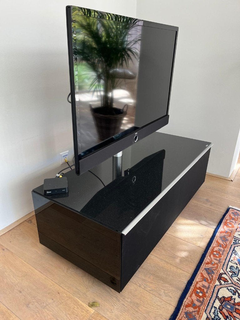 Spectral design TV-meubel + TV-standaard – hoogglans zwart, Ophalen, 100 tot 150 cm, Zo goed als nieuw, Minder dan 100 cm