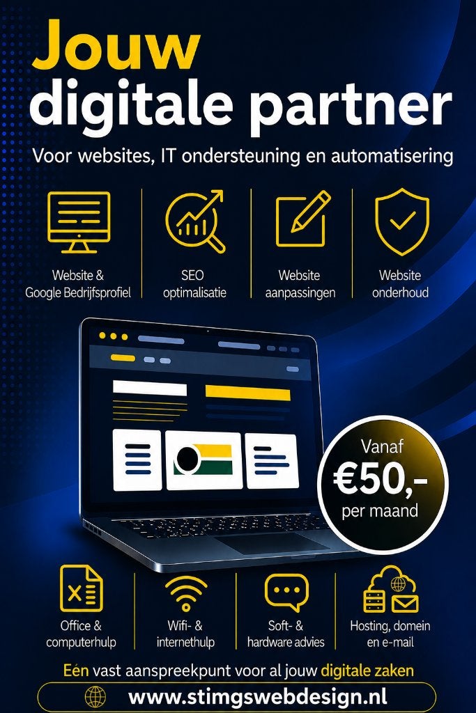 Webdesign, IT & Onderhoud voor Ondernemers – Vanaf €50 p/m, Diensten en Vakmensen, Webdesigners en Hosting, Webdesign
