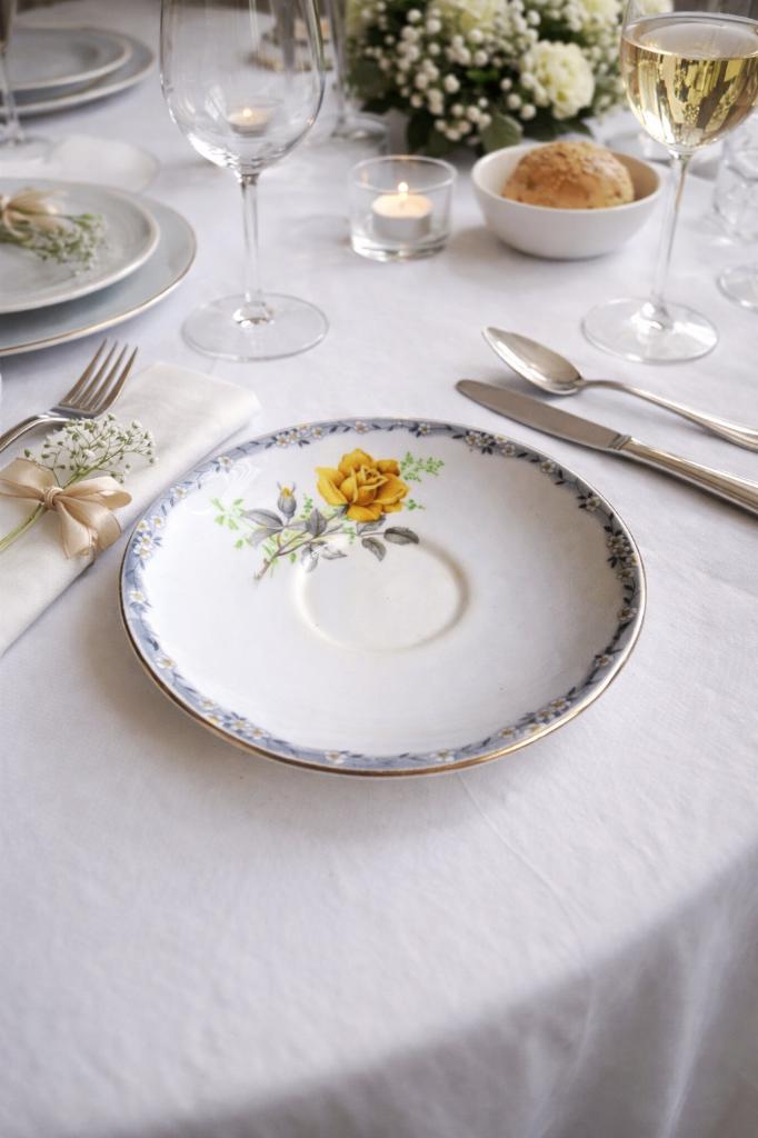 vintage royal york bone china-porselein schotel yellow rose, Ophalen of Verzenden