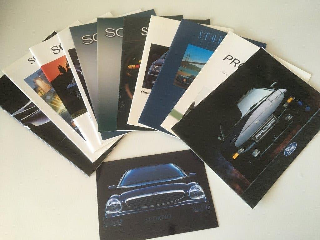 Ford Scorpio en Probe brochures/folders 12 stuks, Ford, Ophalen of Verzenden, Zo goed als nieuw, Ford