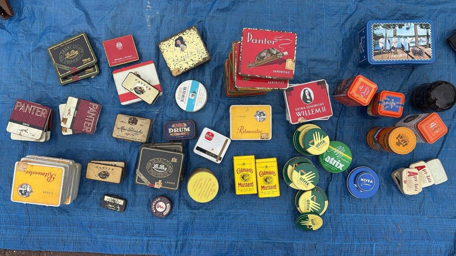 Vintage Blikken Collectie: Ritmeester, Panter, Drum, Atrix, Ophalen of Verzenden, Gebruikt, Overige, Overige merken