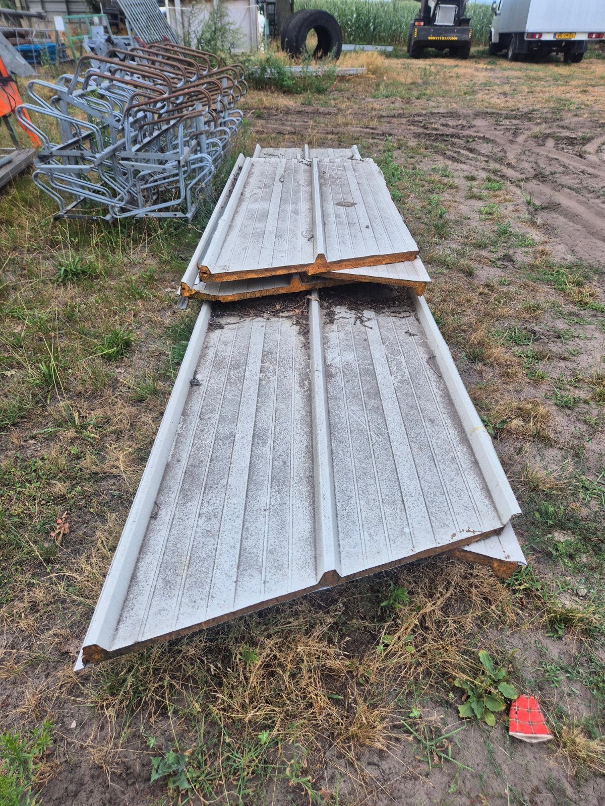 Sandwichpanelen dakplaten - 6 stuks, Gebruikt, ., Overige typen, Ophalen of Verzenden