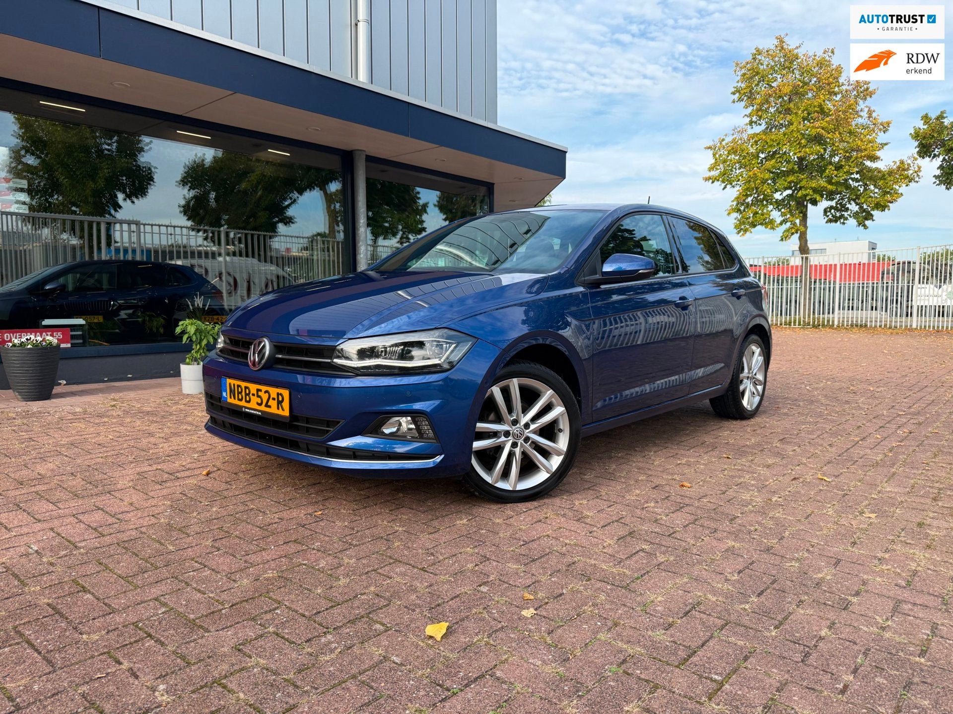 Volkswagen POLO 1.0 TSI Highline | DSG | Virtual | LED | CAM, Auto's, Gebruikt, 95 pk, Blauw, Leder en Stof